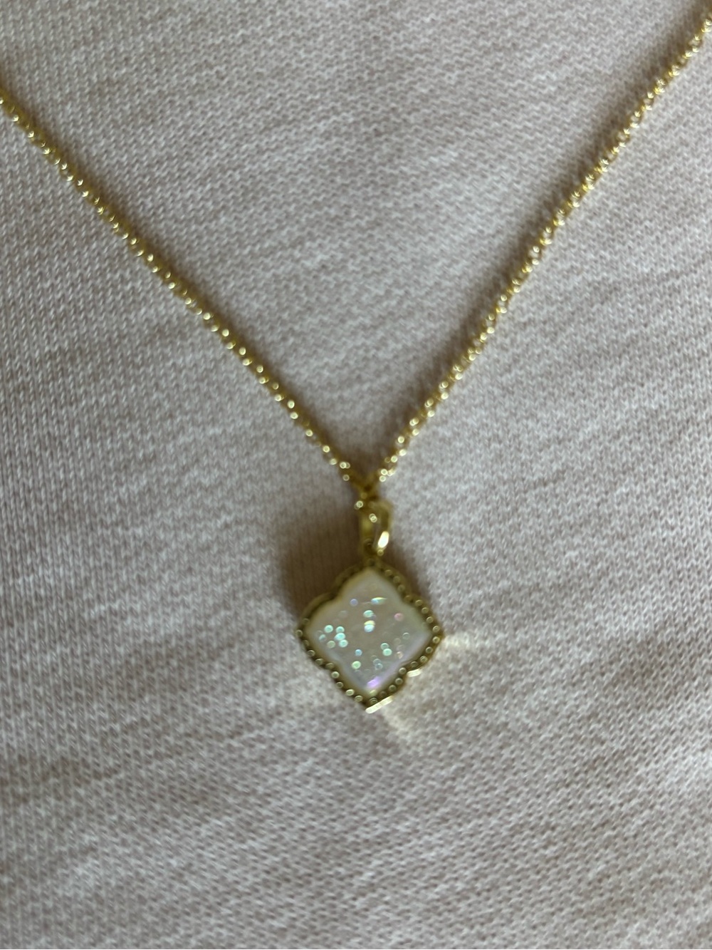 Kendra Scott Mallory Pendant Gold Chain Necklace NWT